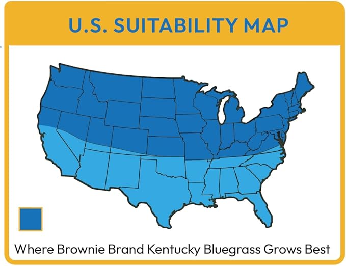 Brownie Brand Kentucky Bluegrass Seed – Premium Lawn Seed for Overseeding, Repairing Bare Spots, and Growing Thick Cool-Season Bluegrass Grass Turf