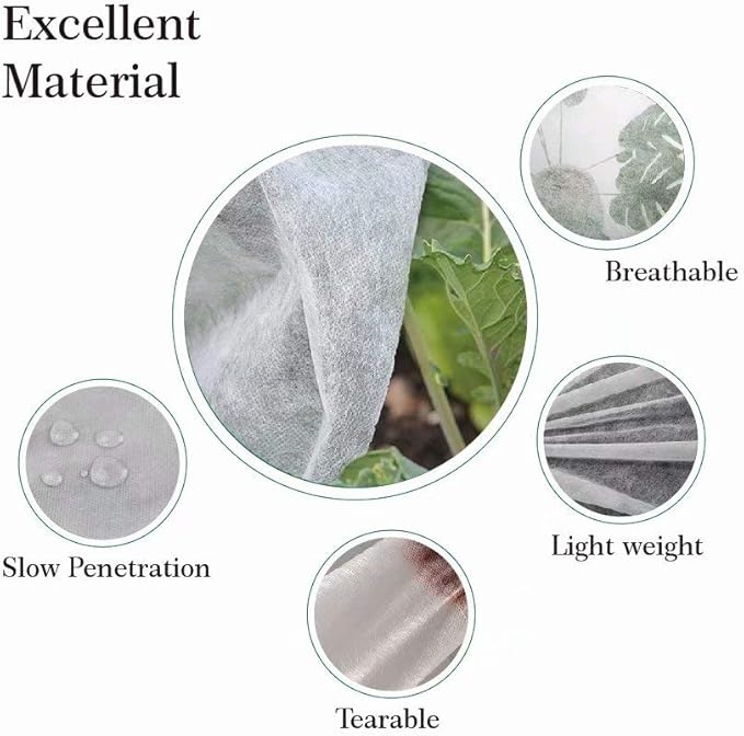 Agfabric Plant Covers Freeze Protection 7'x25' 0.9oz Floating Row Cover Garden Plant Cover Freeze Cloths for Plants Winter Frost Season Extension,White