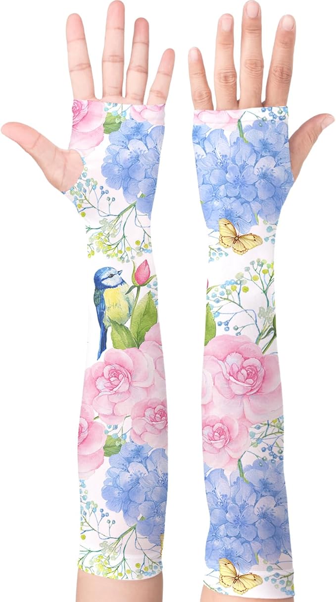 Gardening Sleeves Farm Sun Protection Arm Cooling Sleeves Thorn Proof Garden for Women Men with Thumb Hole