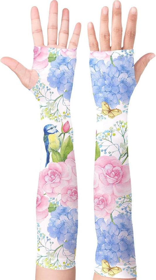 Gardening Sleeves Farm Sun Protection Arm Cooling Sleeves Thorn Proof Garden for Women Men with Thumb Hole