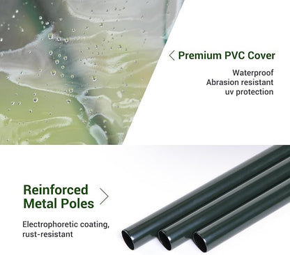 Ohuhu Tomato Greenhouse for Outdoors: Portable Lean to Green House Heavy Duty with Roll-Up Zippered Door, Tall Plastic Greenhouses for Outside Plants Growing Shed Tent for Backyard Transparent