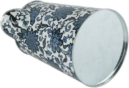 Shabby Chic Watering Can Galvanized Finish Metal Vase Country Rustic Pitcher Primitive Jug Decorative Flower Holder, 7.1" H