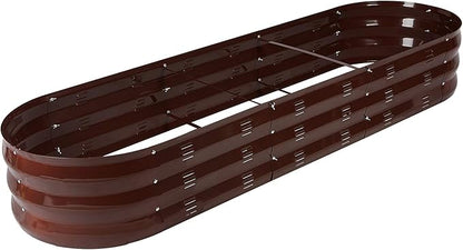 GADI Raised Garden Bed Kit for Vegetables Flower Galvanized Metal Planter Boxs Designed for Easy DIY and Cleaning Not Twist Or Rot (Brown)