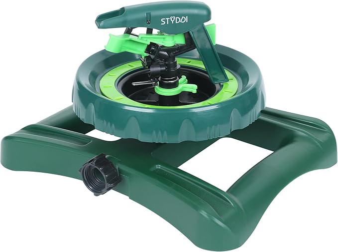 STYDDI Pattern Impulse Sprinkler for Medium to Large Yards, Customizable Watering Pulsating Sprinklers for Yard, Lawn Impulse Sprinkler for Irregular Shapes, Covers up to 5,800 Sq. Ft