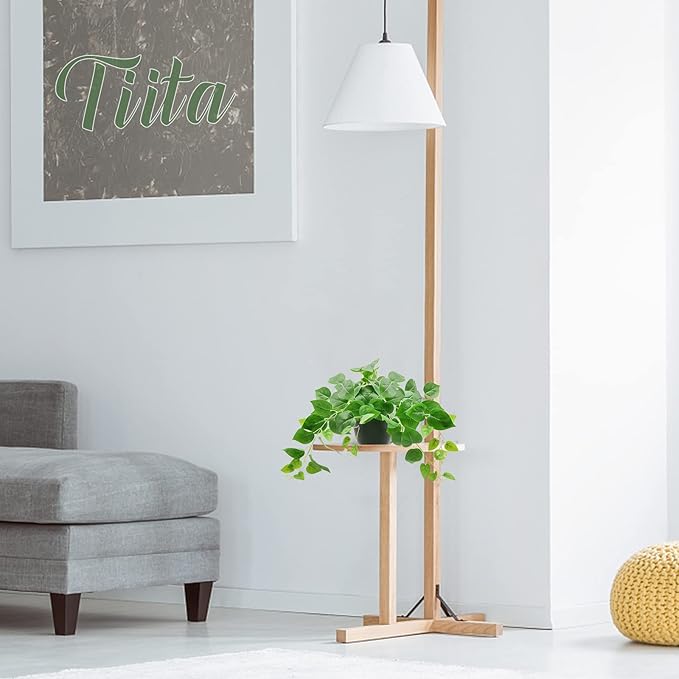 Tiita 1 Pack Fake Plants Artificial Scindapsus Aureus in Pots, Realistic Fake Greenery Potted Plants for Home Office Desk Window Sill Bathroom Bedroom Outdoor Indoor