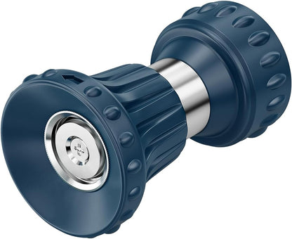 FANHAO Fireman Style Garden Hose Nozzle, Heavy Duty Metal Fire Water Nozzle, High Power Leak Proof Adjustable Hose Sprayer Nozzle for Garden Watering, Patio Cleaning, Car & Pets Washing