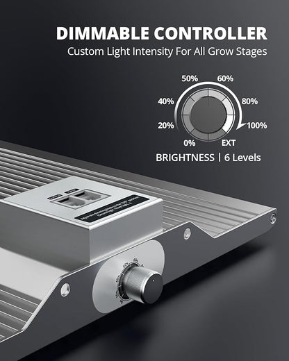 VIPARSPECTRA XS1000 Led Grow Light Compatible with Samsung LM301H High PPFD, Dimmable High Efficiency Grow Lights for Indoor Plants, Full Spectrum Daisy Chain Plant Light for 2x2/ 3x3 Grow Tent