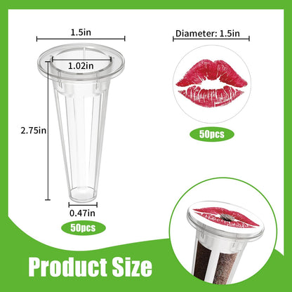 50pcs Grow Baskets for Indoor Hydroponics Supplies with 50pcs Seed Pod Label Stickers Aero Garden Replacement Kit for Smart Hydroponic Growing System