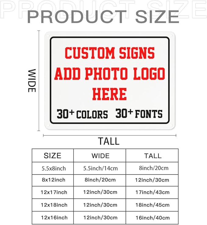 Custom Signs Outdoor，17x12inch Personalized Metal Parking Signs For Business,Intersection Signs,Road Signs,Outdoor Garden Signs,Workplace,Office,Home,Hazard Decorative Signs.