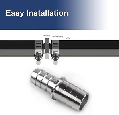 5/8"to 3/4" Hose Barb Splice Coupler Repair Fitting Reducer Adapter Aluminum 2Pcs