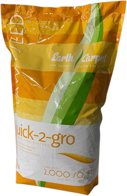 Quick-2-Gro,La Crosse Seed, Medium to Course Texture Turfgrass, Lush Lawn, 5 lbs