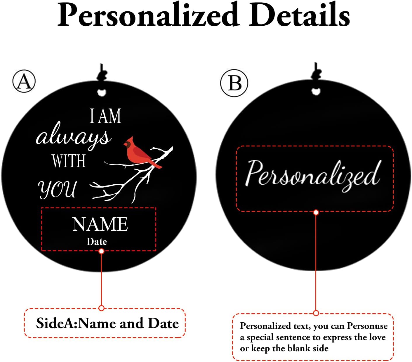 Personalized 36" Healing Memorial Wind Chimes for Outside, Bereavement Gift of Comfort for Loss of Mother, Father or Husband, A Soothing Remembrance for Your Garden and Patio