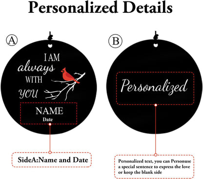 Personalized 36" Healing Memorial Wind Chimes for Outside, Bereavement Gift of Comfort for Loss of Mother, Father or Husband, A Soothing Remembrance for Your Garden and Patio