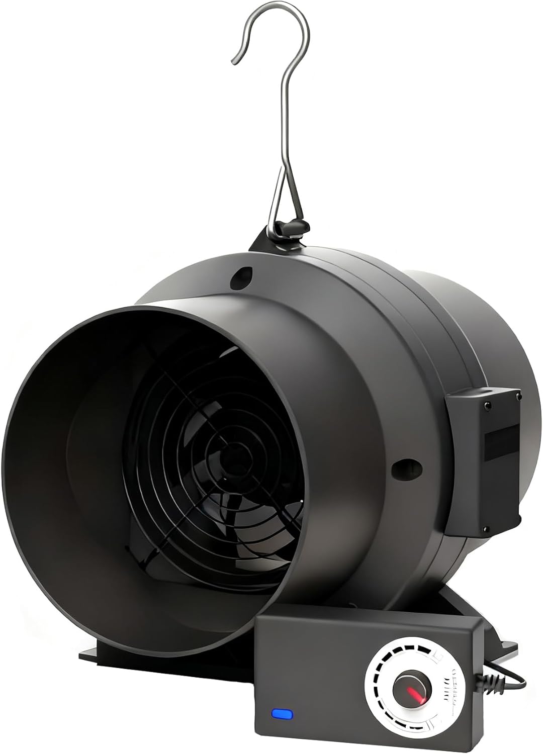 MELONFARM 6" 260 CFM Inline Duct Fan with E12 Speed Controller, Ventilation Exhaust Fan for Cooling Booster, Grow Tents, Hydroponics