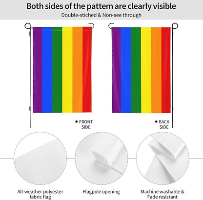 Custom Pride Garden Flag for Outdoor Personalized LGBT Yard Flags Decor Customized Flag Add Your Own Picture/Text House Lawn Banner Double Sided Home Wall Decoration 12.5x18 28x40