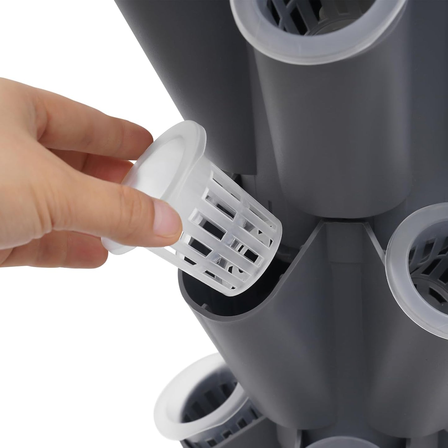 Hydroponics Growing System, 50-Plants Indoor Hydroponic Tower with Pump System, Vertical Garden Planter with Wheels, Hydroponic Germination Kit for Fruits, Vegetables, Herbs