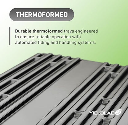 10x20 Inch Black Plastic 25 Pack Plant Propagation Tray – Growing Trays for Garden, Planting, Seedling, Soil & Hydroponic Horticulture - Microgreen Trays Grow Plants - No Drain Holes