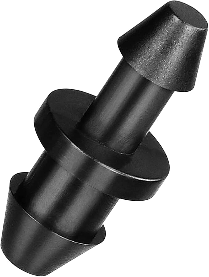 1/4" Drip Irrigation End Plug Fittings, 60 Pieces Drip Barbed End Cap Connectors for 1/4 Inch Irrigation Tubing, Drip Line Goof Plugs for Garden Lawn Systems