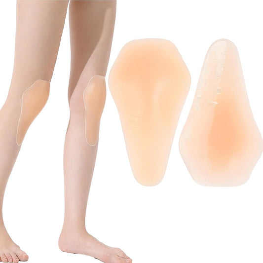 Silicone Knee Pads,Adhesive Knee Brace KneePad for Skiing Skating,Snowboarding,Ateboarding,Roller Skating,Rollerblading,Dancing,Unisex,Light Skin,L