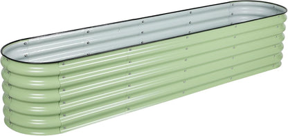 BPS 9-in-1 Metal Raised Garden Bed, 6x3 FT Galvanized Planter, Extra Tall 17" Design for Vegetables and Flowers