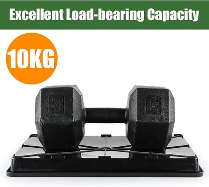 10 Pack Nursery Pots Trays (17"x11"x2"), Plastic Flat Seed Starter Trays, Durable Carrying Seedling Starter Tray, Reusable Tray for Planting and Collecting Drainage Water (Black)