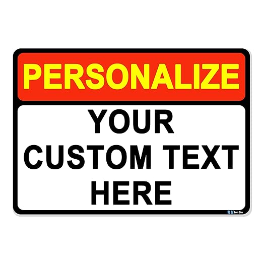 Custom Sign Outdoor 10x7 Inches Horizontal, Metal Gate Sign Personalized for Outside, Customized for Home, Office, Garage, Porch, Delivery Signage, .040 Aluminum, Rust Free, Waterproof(Color-Header)