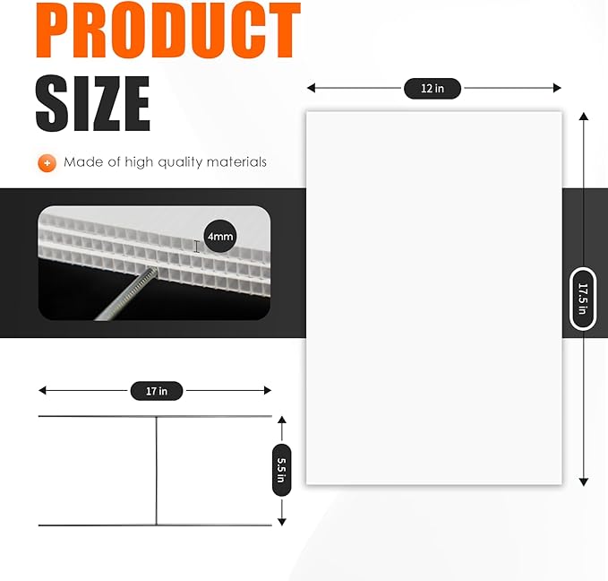 WENWELL 10 Large Blank Yard Signs with Stakes 18 x 12",Corrugated Plastic Lawn Sign kit for Estate Garage Sale,Party,Birthday,Wedding,Campaign,Parking,Make you own Outdoor Sign