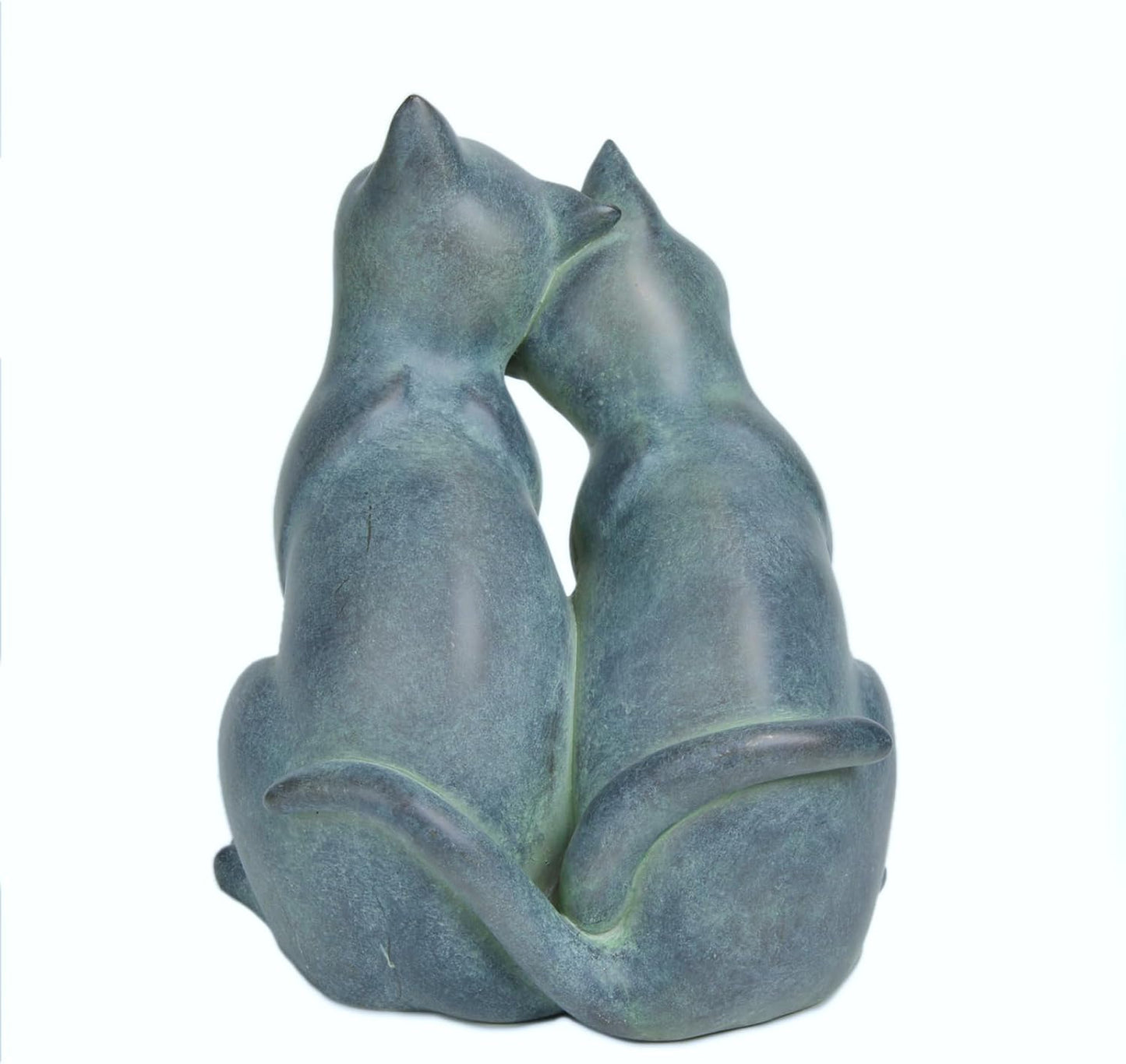 Newman House Studio Garden-Statues Cats Kitten-Couple Figurines Decor - Polyresin Sculpture for Outside Farmhouse Yard, 8.9 * 8.3 * 10.9 Inch
