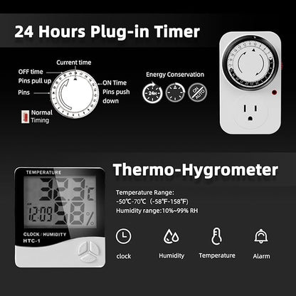 Spider Farmer Grow Tent Kit Complete 4x4ft SF4000 Dimmable Samsung LM301H EVO LED Diodes, 450W Complete System 4x4x6.6 Grow Tent Set 48"x48"x80" with 6" Ventilation System & 6'' Clip Fan