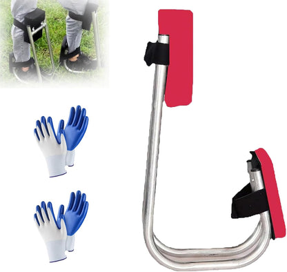 Knee Seat for Gardening, Kneeling Device for Gardening, Farm Work, Ankle Support, Durable Thick Kneeling Pad & Galvanized Steel, Strap on Kneeler Device for Garden (red*1)