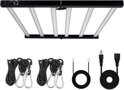 720W LED Grow Lights, Full Spectrum Grow Light, Daisy Chain Plant Bar Style 4x4 Grow Light Foldable & Dimmable for Growing Commercial Hydroponic Growing Lamp 5x5ft Core Coverage