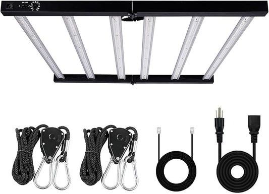 720W LED Grow Lights, Full Spectrum Grow Light, Daisy Chain Plant Bar Style 4x4 Grow Light Foldable & Dimmable for Growing Commercial Hydroponic Growing Lamp 5x5ft Core Coverage