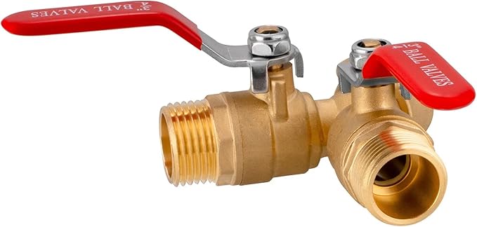 Heavy-Duty Dual-Port Garden Hose Splitter, 304 Stainless Steel Long-Handle Outdoor Full-Flow Hose Manifold, Y-Style Valve with 3/4-Inch GHT Threads