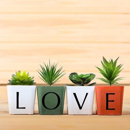 5 Pcs Faux Succulents Set, Realistic Fake Succulents, Artificial Hanging Ornaments Fleshed Plant Textured for Home Garden Wedding Party Decoration (Green)