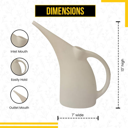 KP KOOL PRODUCTS Watering Can 1/2 Gallon - Small Watering Can for Indoor Plants - Outdoor Watering Can - White Plant Waterer - Plastic Watering Can for Garden - 1 Pack