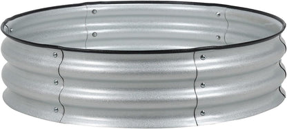 BPS Metal Raised Garden Bed, 2.5FT Diameter Galvanized Planter Raised Garden Boxes for Flower Planters, Vegetables Herb