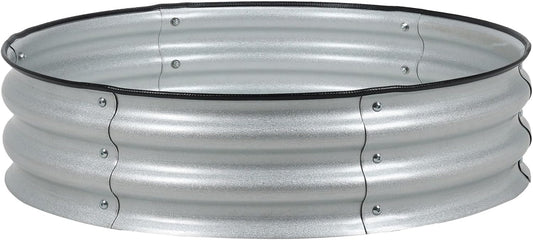 BPS Metal Raised Garden Bed, 2.5FT Diameter Galvanized Planter Raised Garden Boxes for Flower Planters, Vegetables Herb