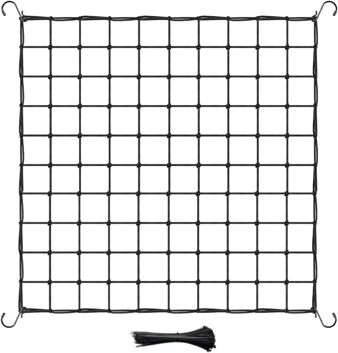 Trellis Netting, 5x5FT Elastic Trellis with 4 Hooks, Heavy-Duty Support for Indoor Plants, Gardening