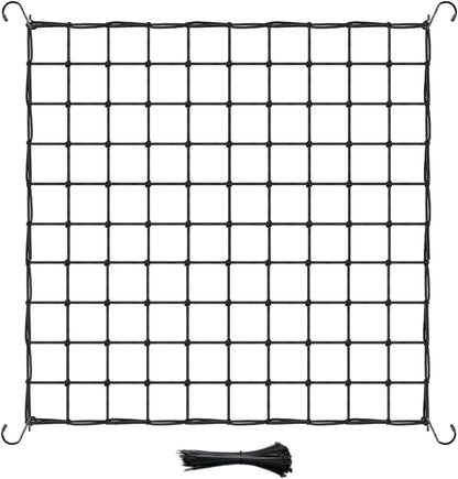 Trellis Netting, 5x5FT Elastic Trellis with 4 Hooks, Heavy-Duty Support for Indoor Plants, Gardening