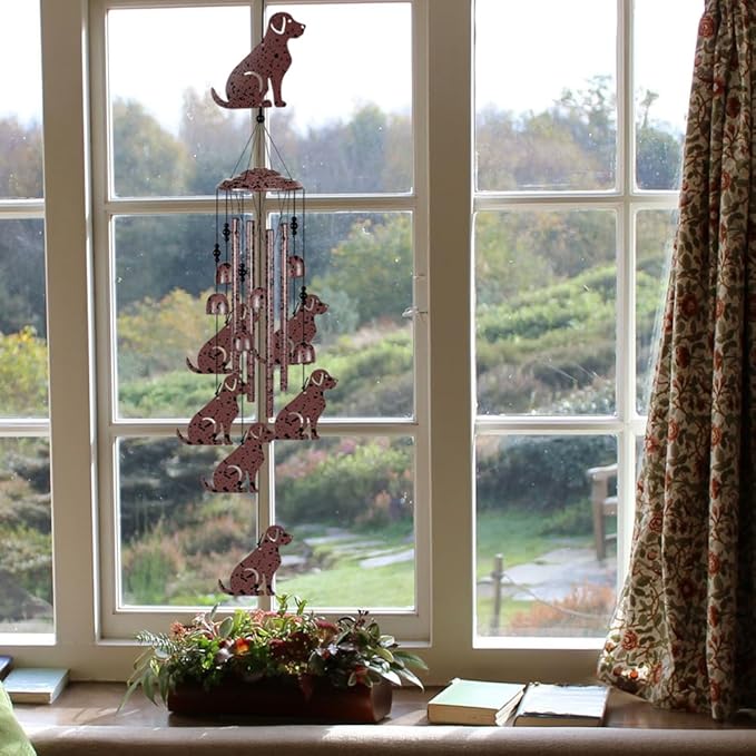 Dogs Wind Chimes Outdoor/Indoor Decoration - Dogs Wind Catcher, Music Wind Chimes, Dog Chimes, Blessing Wind Chime, Mobile Dog Wind Bells for Home, Balcony, Tree, Festival Garden Decor, Gifts for Mom