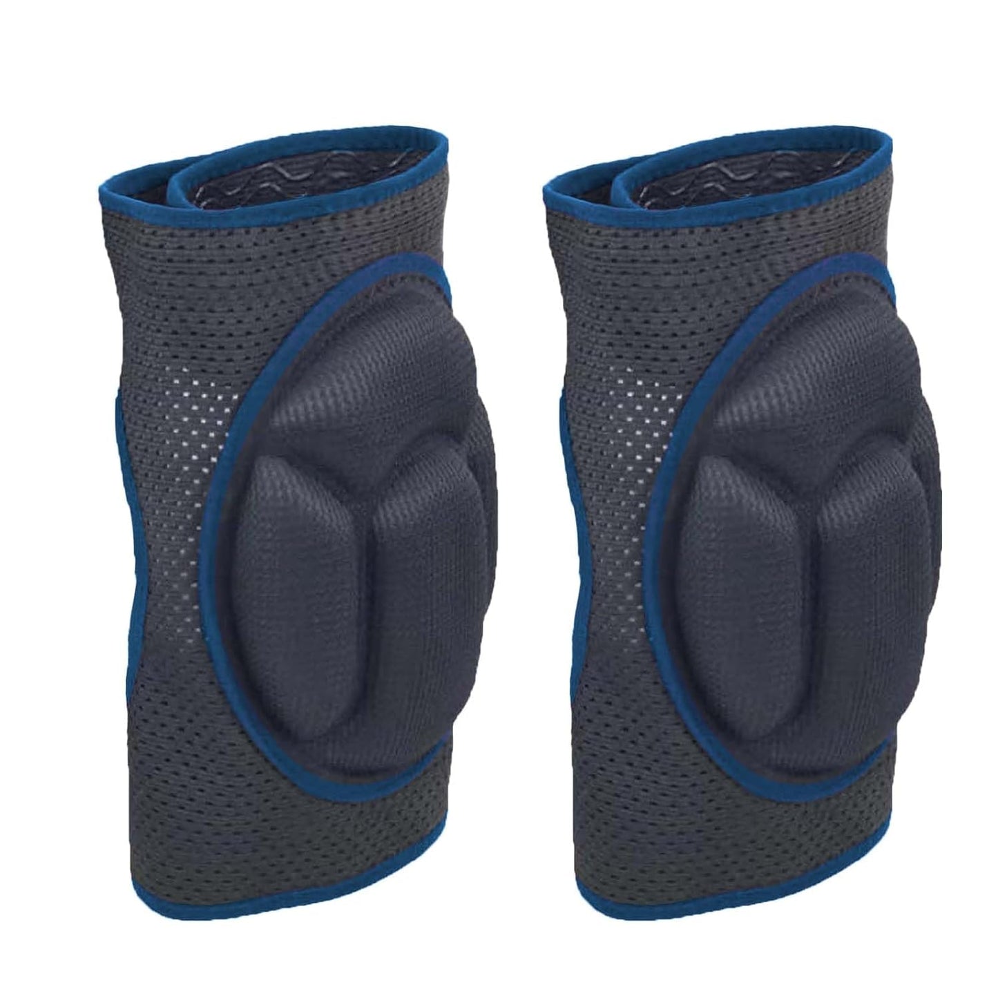 Soft Knee Pads for Women, Mens Knee Pad for Scrubbing Cleaning Floors, Breathable Gardening Knee Protector for Yard Roof Construction Work, Adjustable Knee Cushion with Strap for Adult, Blue Small