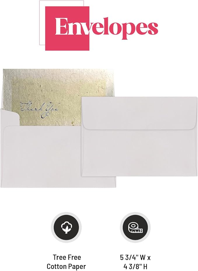 Thank You Set Greeting Card – Plantable Wildflower Seed Paper for Gifts, Special Events Like Mother's Day, and Other Milestone Celebrations