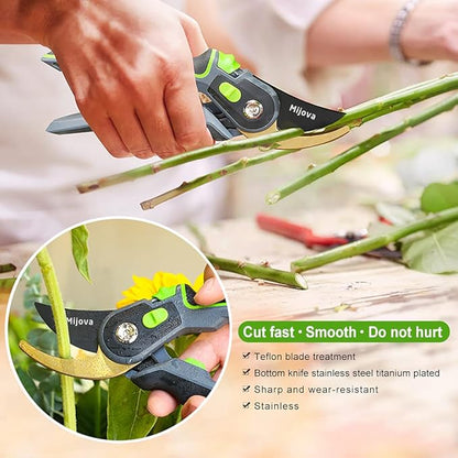 Pruning Shears, Heavy Duty Handheld Gardening Scissors, High Carbon Steel Plant Shears Use for Gardening Pruners, Floral Shrubs and Vines, Professional labor-saving Secateurs