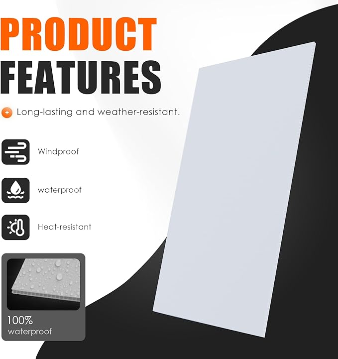 WENWELL 10 Large Blank Yard Signs with Stakes 18 x 12",Corrugated Plastic Lawn Sign kit for Estate Garage Sale,Party,Birthday,Wedding,Campaign,Parking,Make you own Outdoor Sign