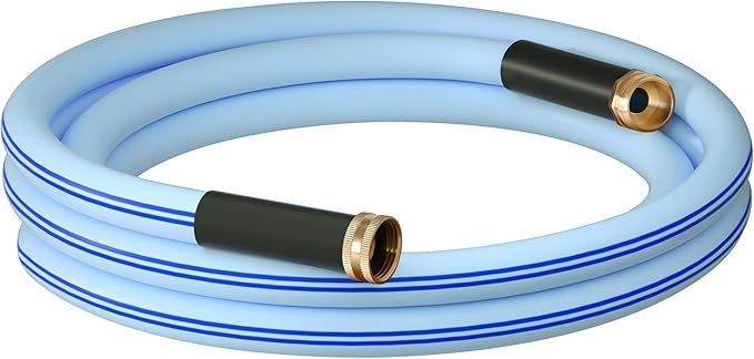 Atlantic Heavy Duty Garden Hose 8 ft x 5/8 Inch Blue Color, Short Connection Leader Hose with Male-Female Connectors (8 Feet)
