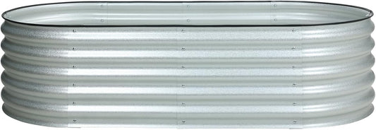 BPS 4-in-1 Metal Raised Garden Bed, 5x2 FT Galvanized Planter Raised Beds for Vegetables, Flowers 17" Extra Tall
