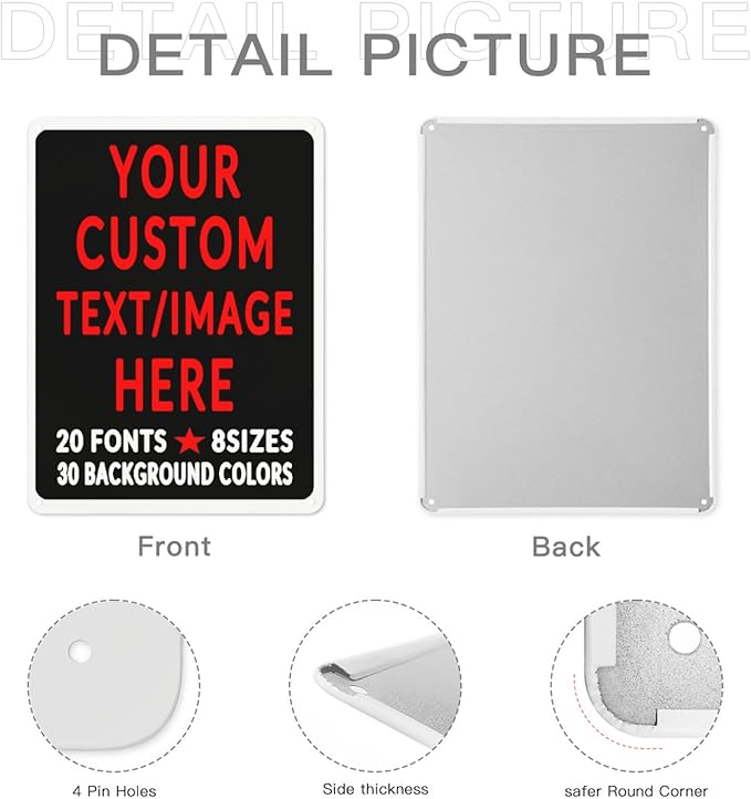 Custom Sign Personalized Custom Metal Sign, Customize For Office, Business, Workplace, Office, Home, Delivery Signs 12x16