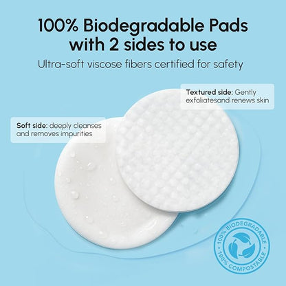 MAREE Glycolic Acid Pads - Toner Pads for Face Cleansing - Exfoliating Pad with Tea Tree Oil, Salicylic Acid & Vitamins E, B3, B5 - Acne Clearing, Skin Pore Resurfacing & Radiance Device - 50 Count