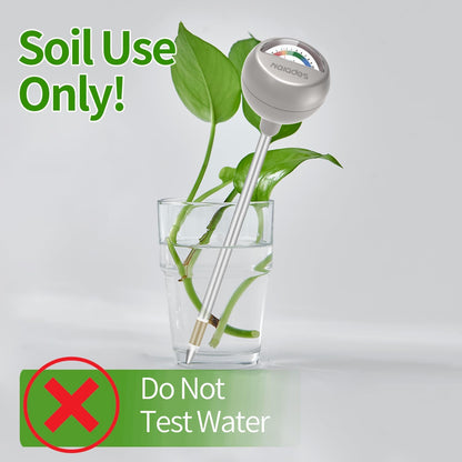 Naiades Soil Moisture Meter, Silver Plant Water Monitor, Hygrometer Sensor for Gardening Farming, Indoor and Outdoor (No Battery Required)