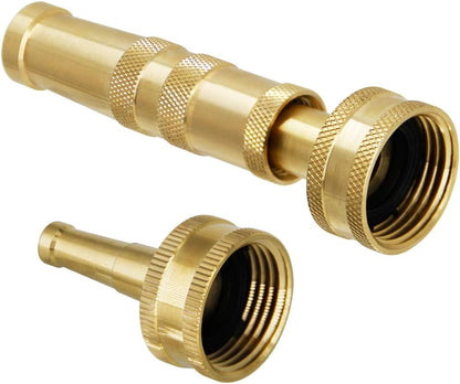 Twinkle Star Solid Brass Heavy Duty Adjustable Twist Hose Nozzle Jet Sweeper Nozzle, TWIS3231